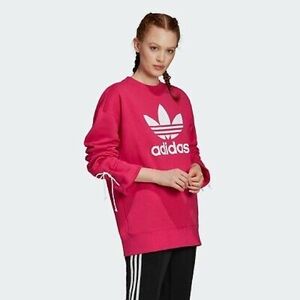 Adidas Bellista Trefoil Logo Crewneck Sweatshirt Sweater French Terry Top Size L